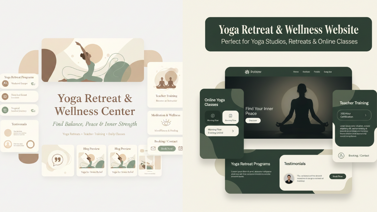 Yoga Retreat & Wellness Website And digital Solution